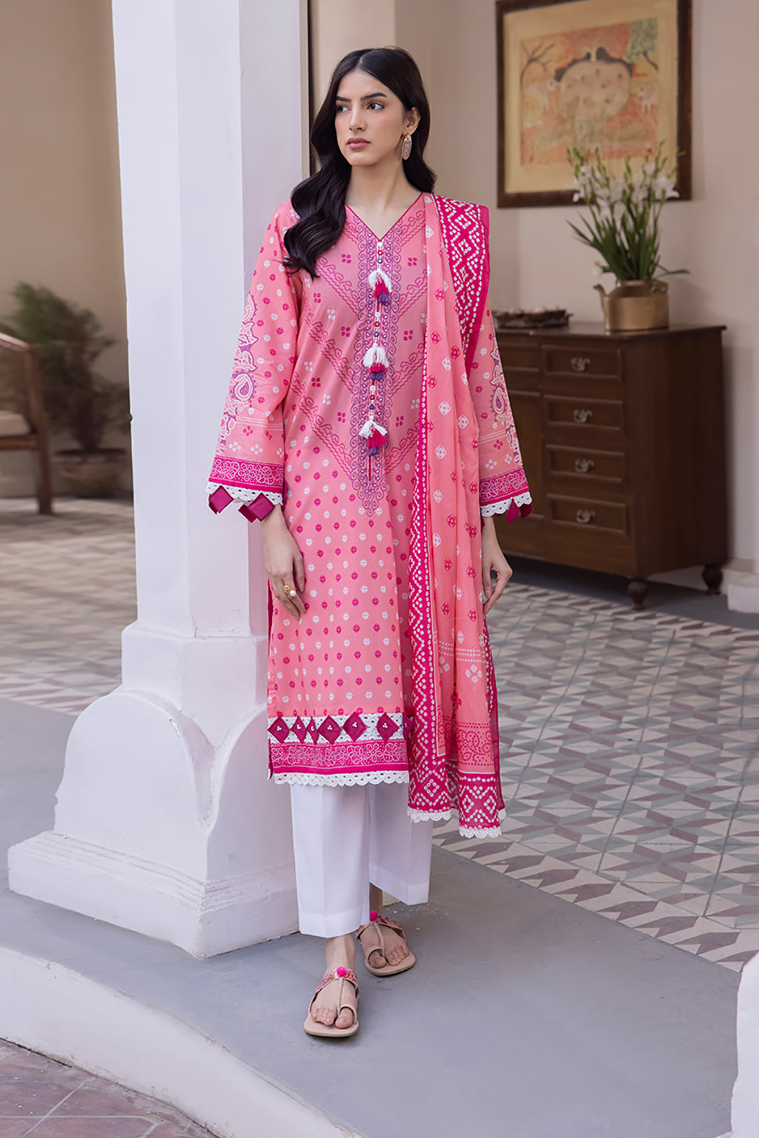 Zellbury | Unstitched 2 Piece Lawn | Shirt Dupatta - 1014