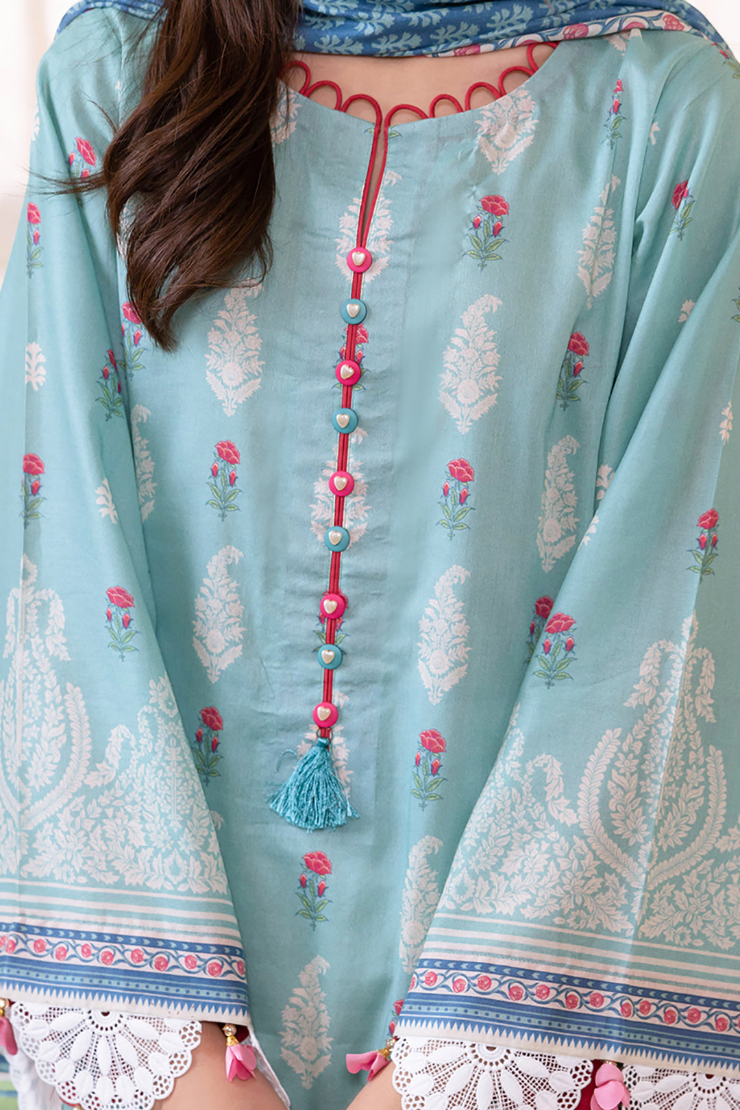 Zellbury | Unstitched 2 Piece Lawn | Shirt Dupatta - 1021 -  Zellbury Women Essential Unstitched - Original Designer Dress - House of Maryam