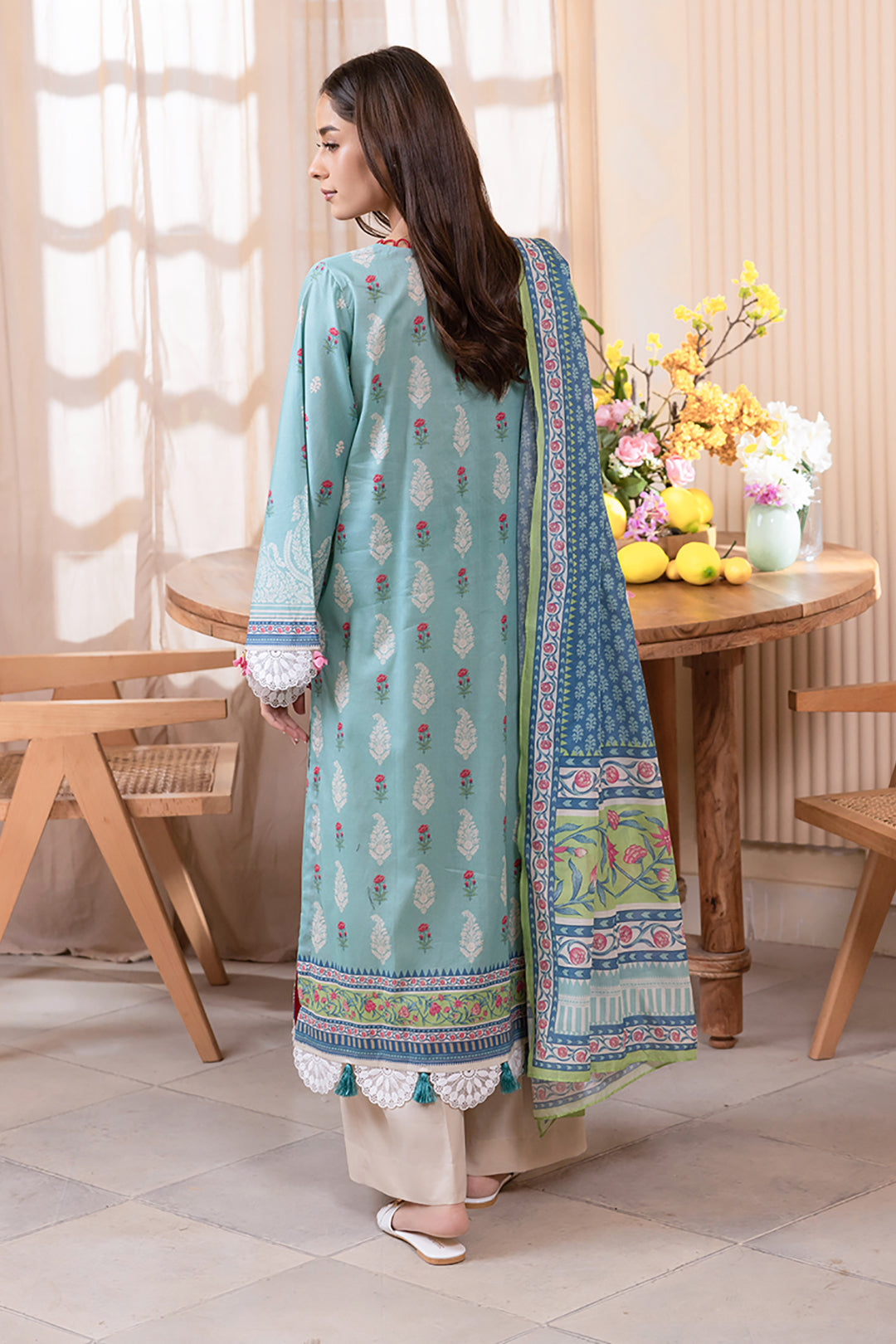Zellbury | Unstitched 2 Piece Lawn | Shirt Dupatta - 1021 -  Zellbury Women Essential Unstitched - Original Designer Dress - House of Maryam