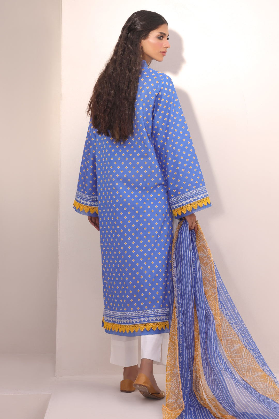 Zellbury | Unstitched 2 Piece Lawn | Shirt Dupatta - 1151 -  Zellbury Women Essential Unstitched - Original Designer Dress - House of Maryam