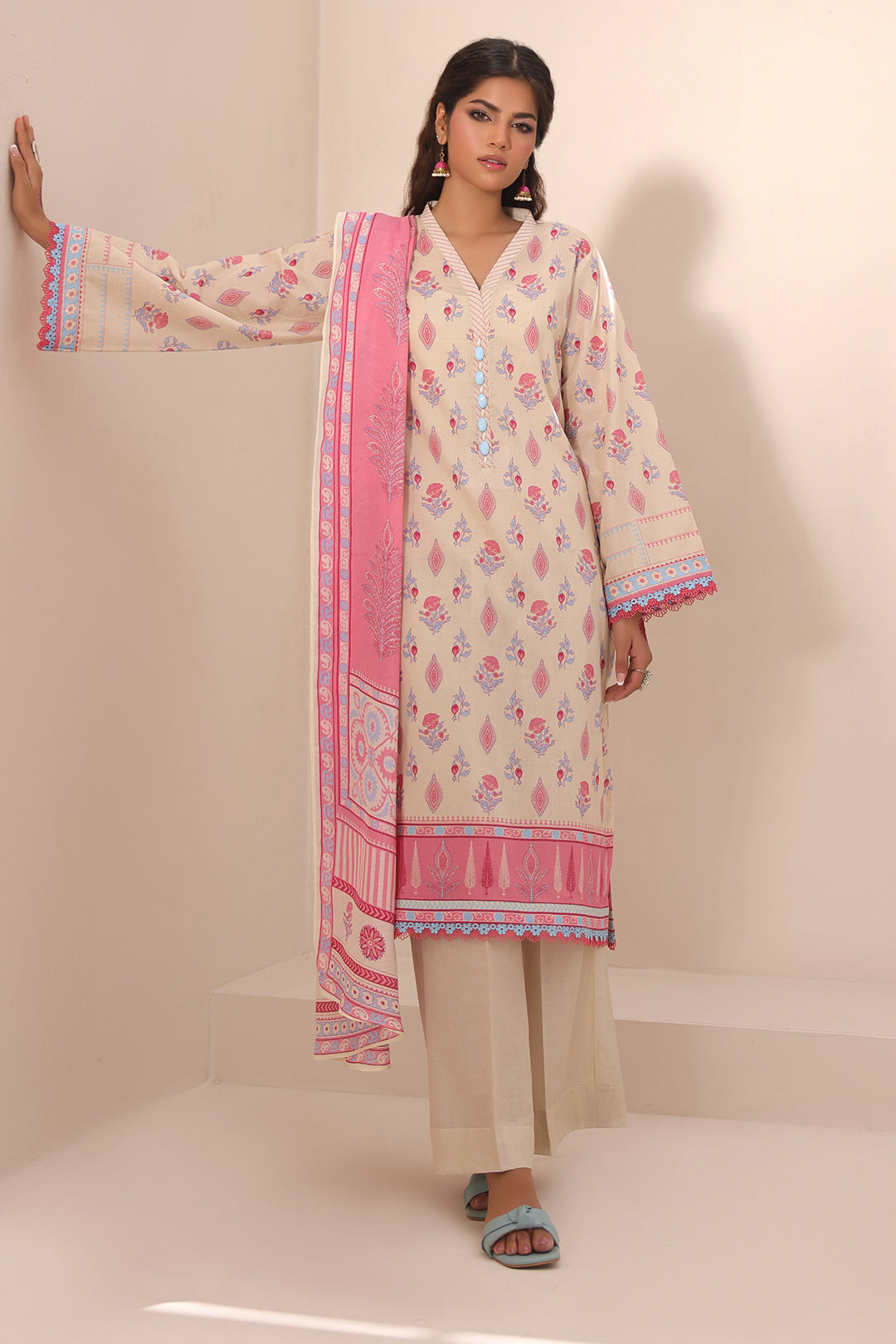 Zellbury | Unstitched 2 Piece Lawn | Shirt Dupatta - 1152