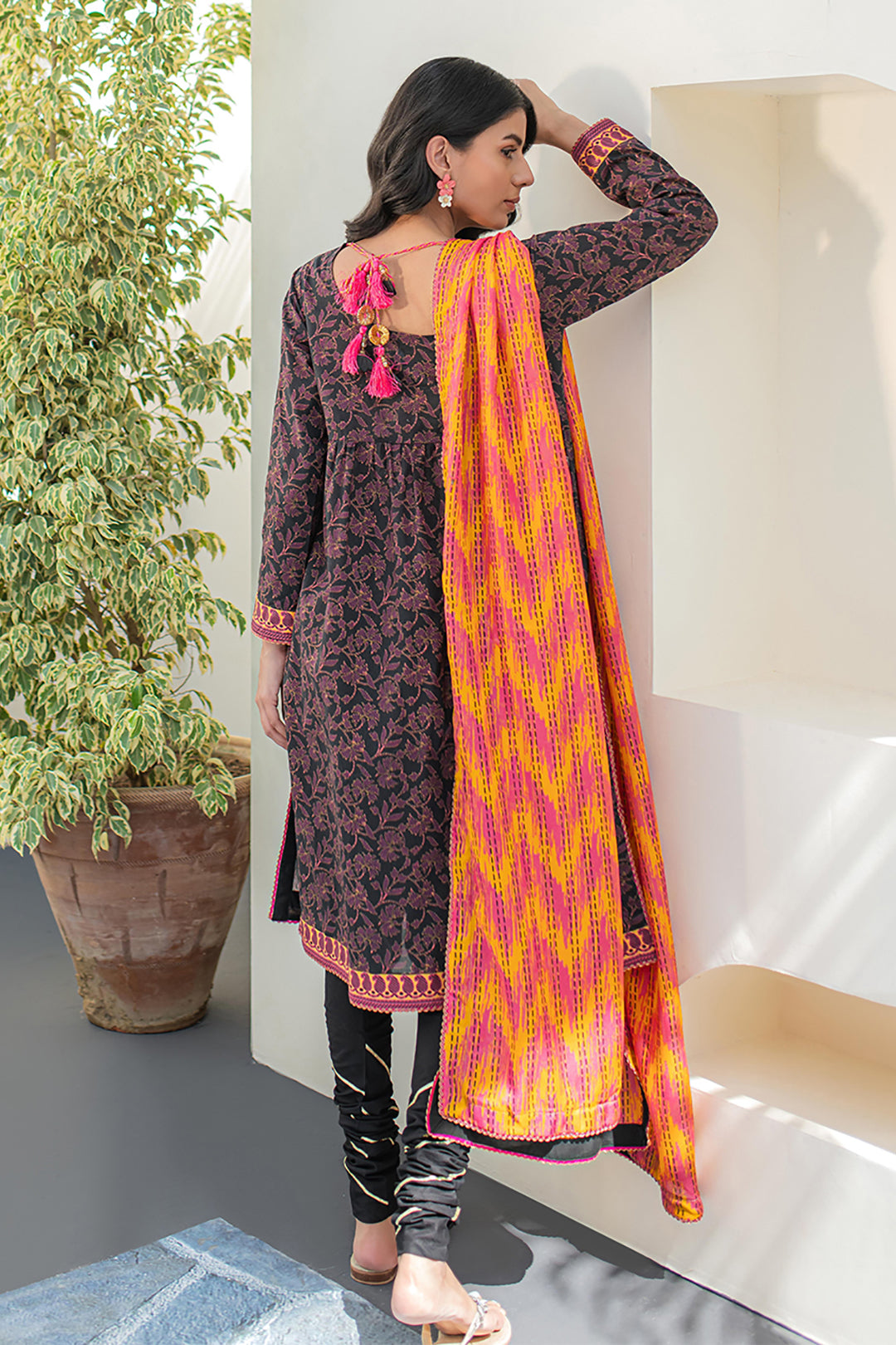 Zellbury | Unstitched 2 Piece Lawn | Shirt Dupatta - 1153 -  Zellbury Women Essential Unstitched - Original Designer Dress - House of Maryam