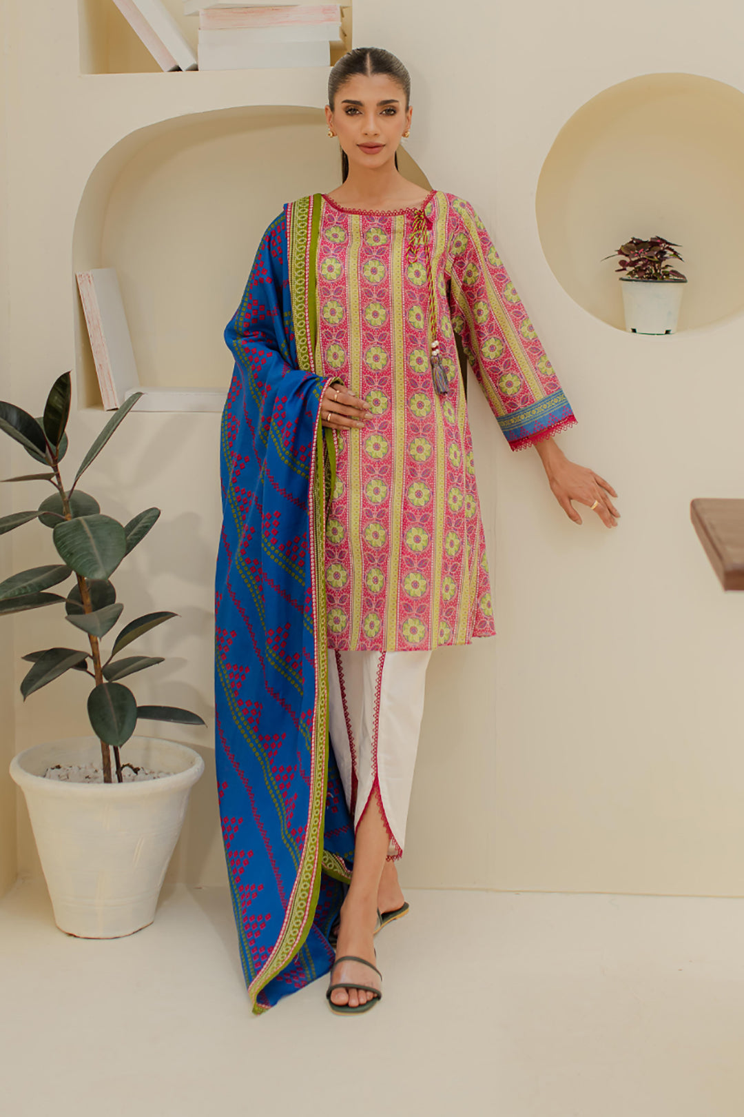 Zellbury | Unstitched 2 Piece Lawn | Shirt Dupatta - 1156