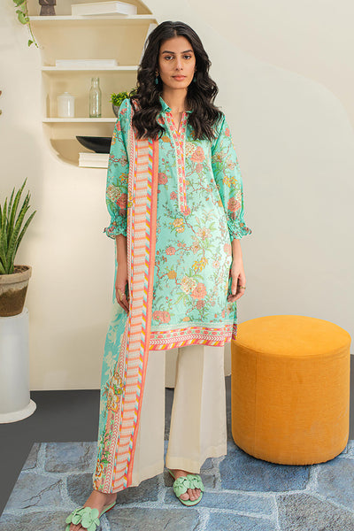 Zellbury | Unstitched 2 Piece Lawn | Shirt Dupatta - 1157 -  Zellbury Women Essential Unstitched - Original Designer Dress - House of Maryam