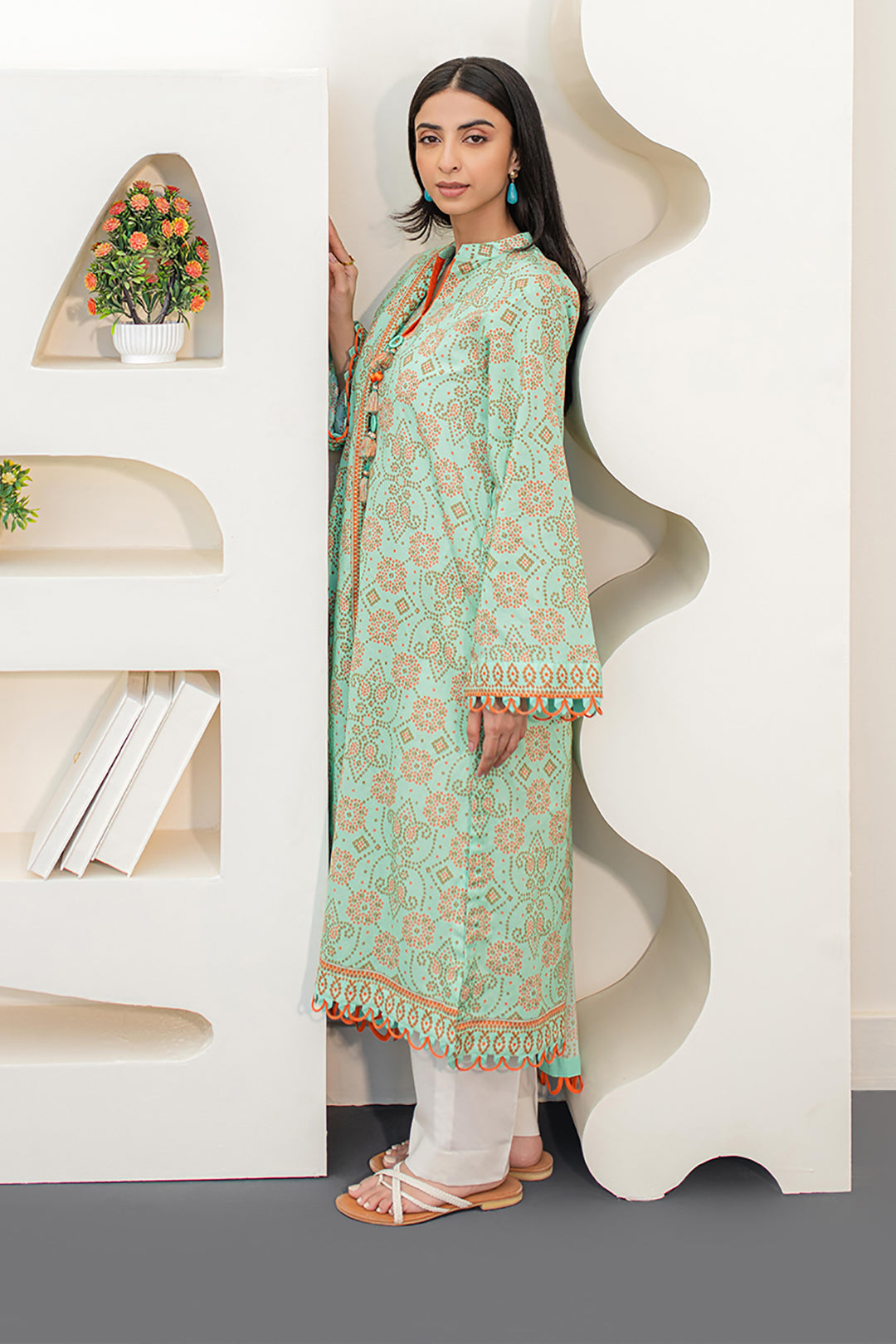 Zellbury | Unstitched 2 Piece Lawn | Shirt Dupatta - 1160 -  Zellbury Women Essential Unstitched - Original Designer Dress - House of Maryam