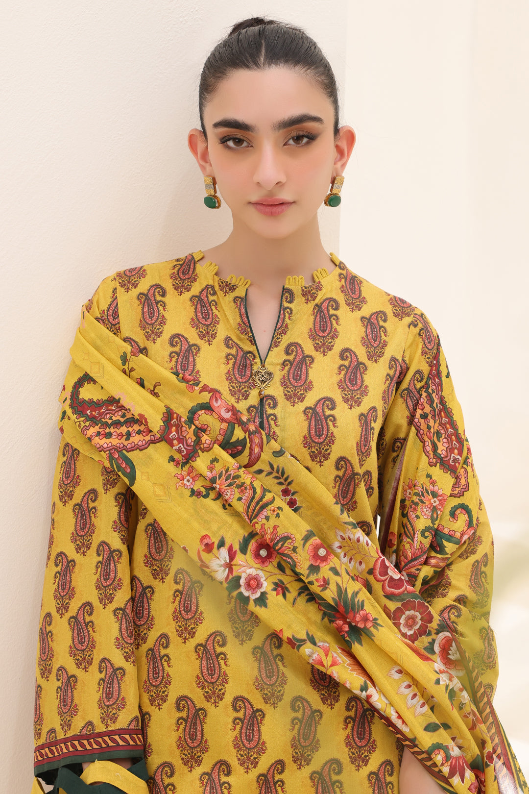 Zellbury | Unstitched 2 Piece Lawn | Shirt Dupatta - 1164 -  Zellbury Women Essential Unstitched - Original Designer Dress - House of Maryam