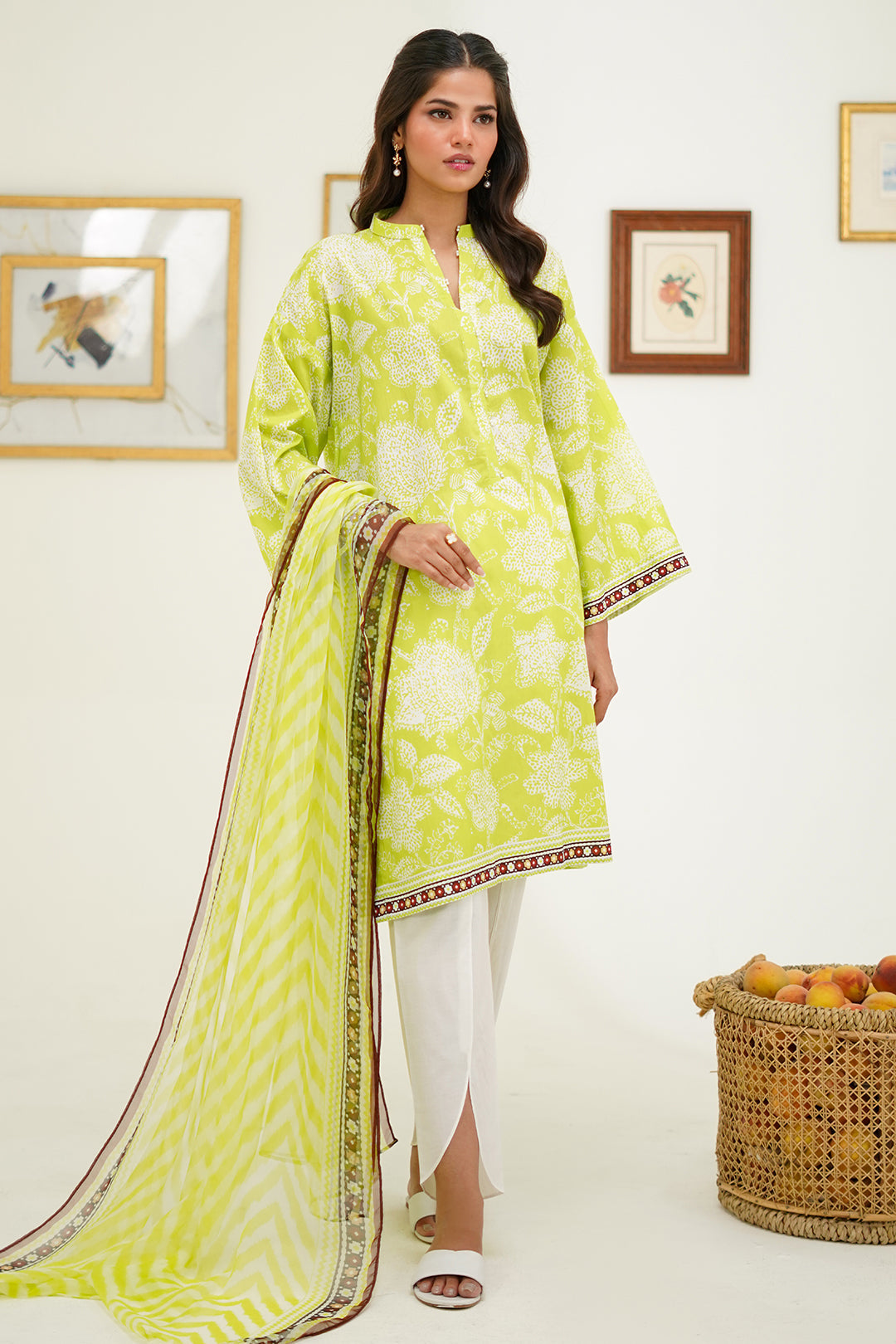 Zellbury | Unstitched 2 Piece Lawn | Shirt Dupatta - 1388