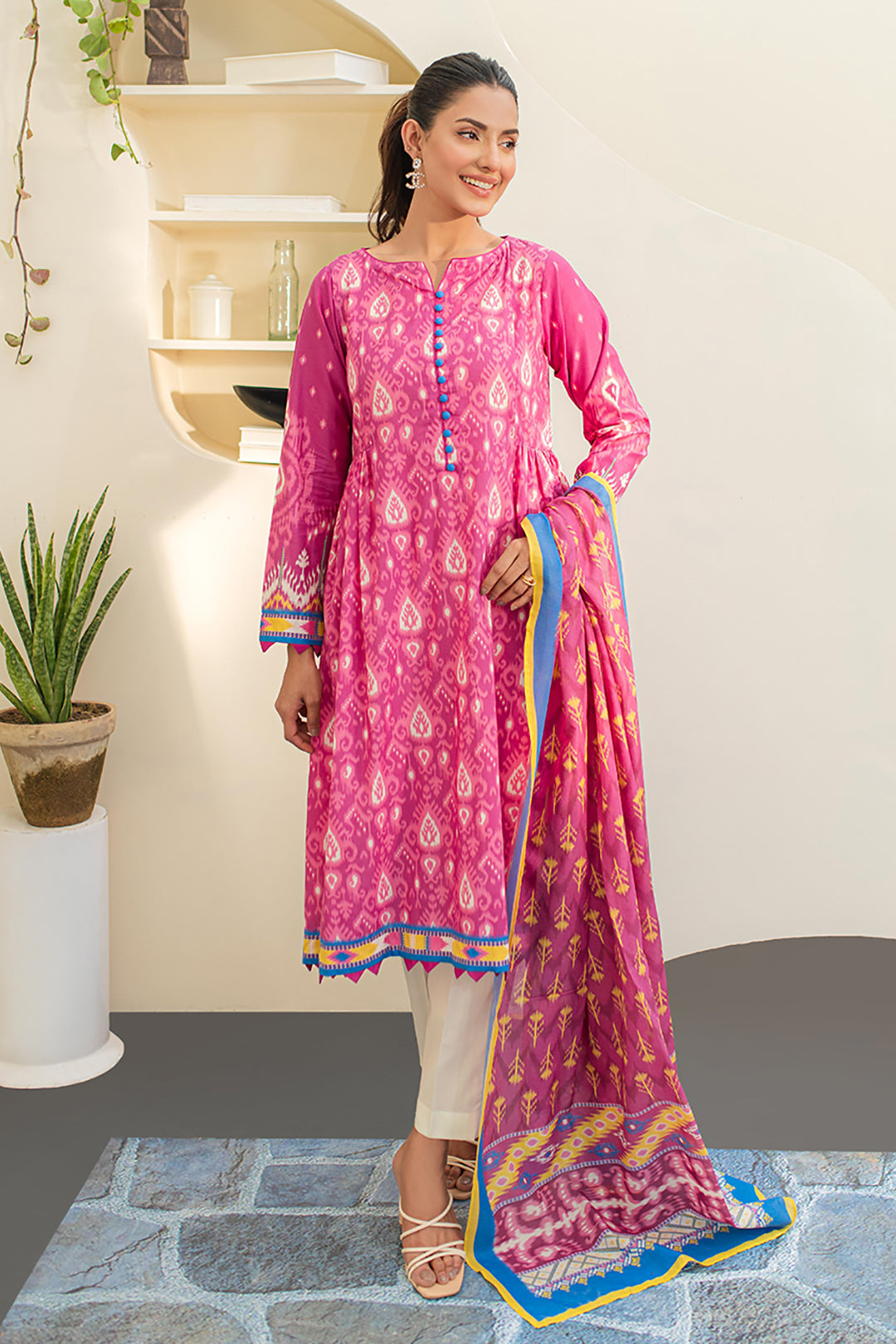 Zellbury | Unstitched 2 Piece Lawn | Shirt Dupatta - 1653 -  Zellbury Women Essential Unstitched - Original Designer Dress - House of Maryam