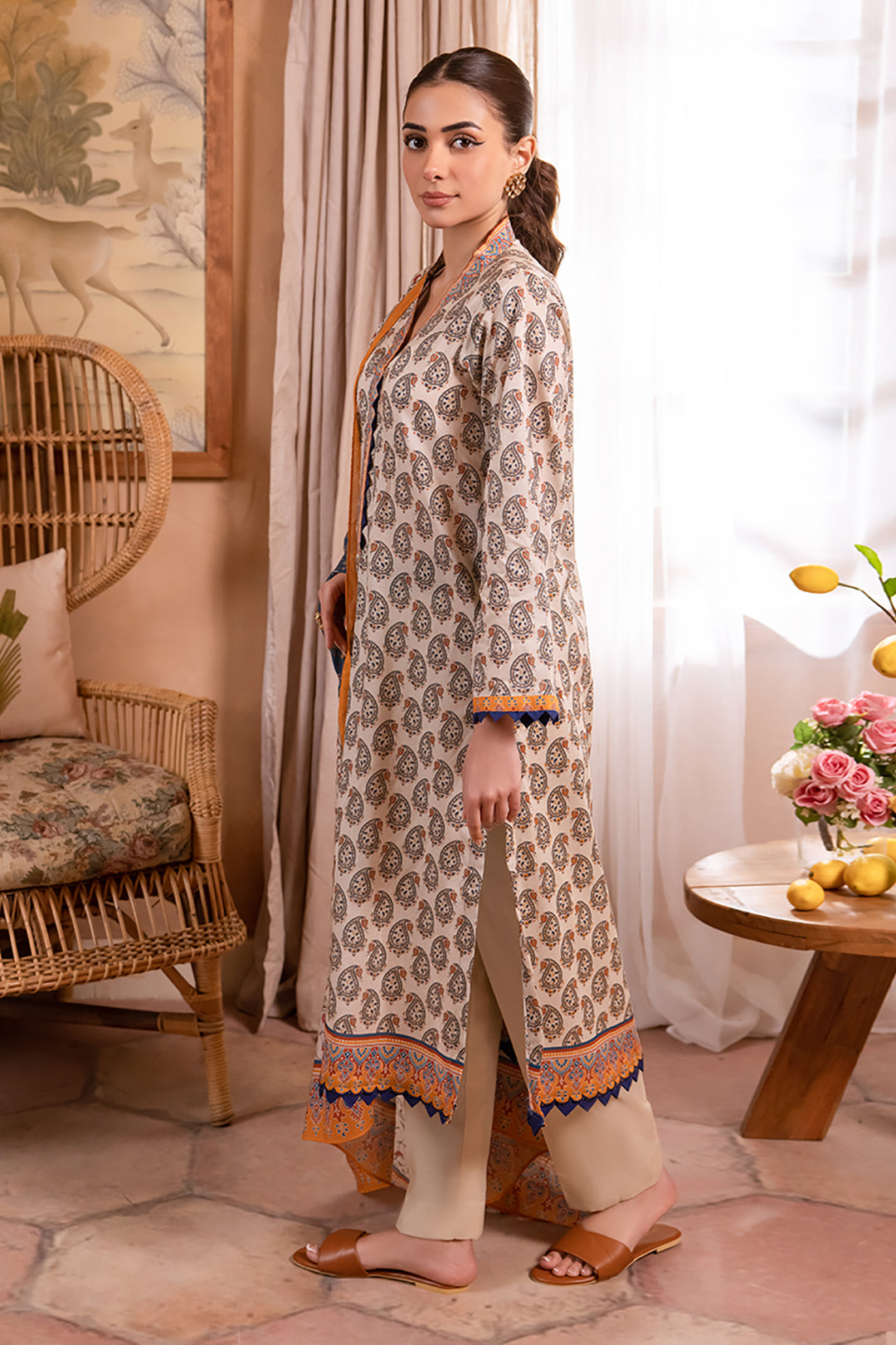 Zellbury | Unstitched 3 Piece Lawn | Shirt Shalwar Dupatta - 1067