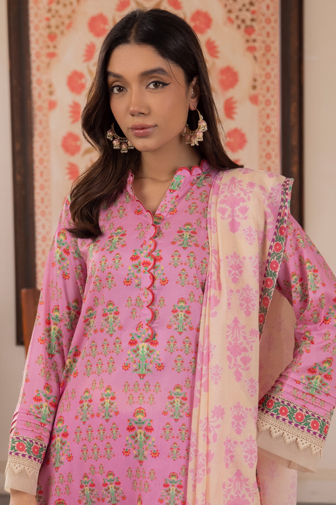 Zellbury | Unstitched 3 Piece Lawn | Shirt Shalwar Dupatta - 1070 -  Zellbury Women Essential Unstitched - Original Designer Dress - House of Maryam
