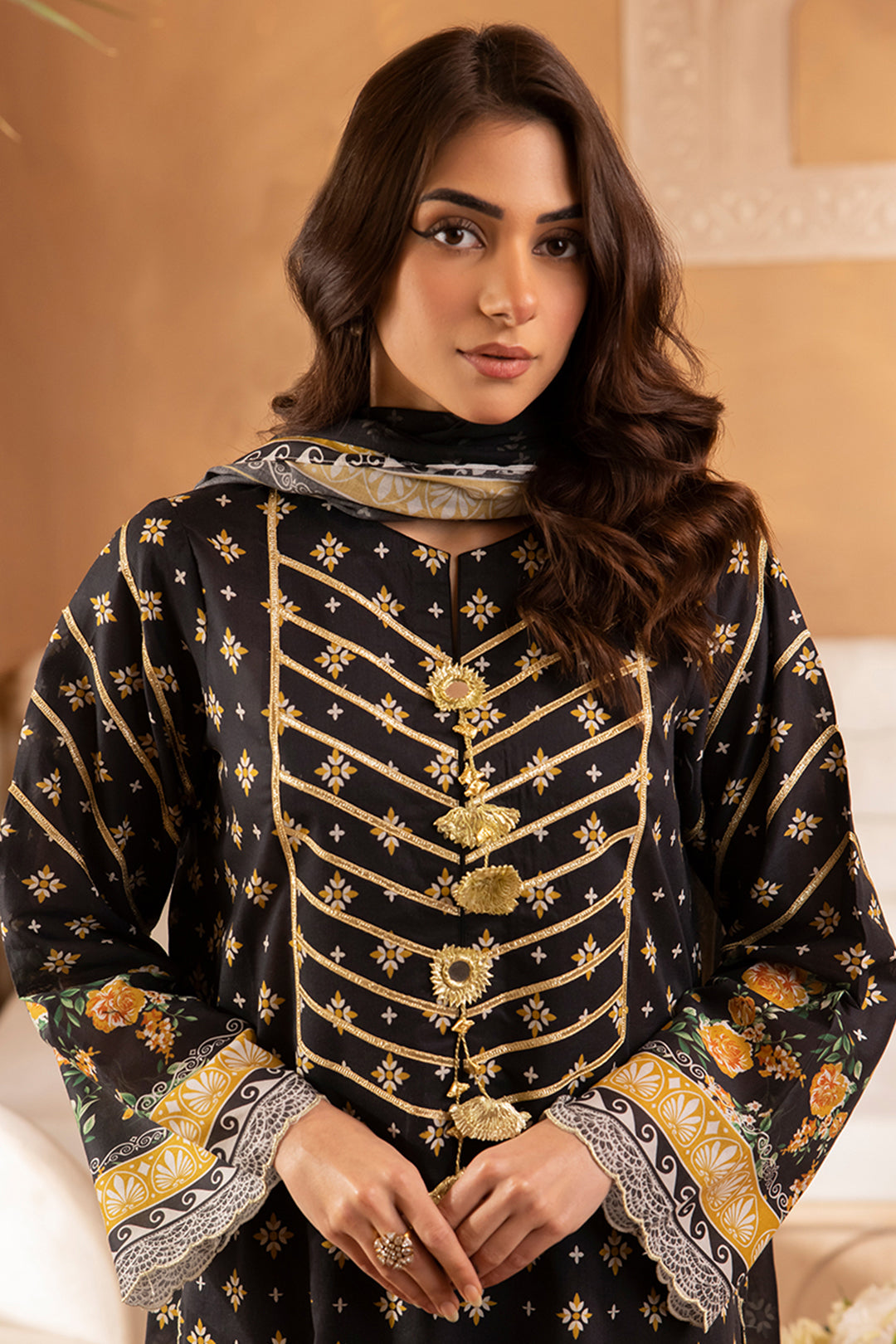 Zellbury | Unstitched 3 Piece Lawn | Shirt Shalwar Dupatta - 1081 -  Zellbury Women Essential Unstitched - Original Designer Dress - House of Maryam