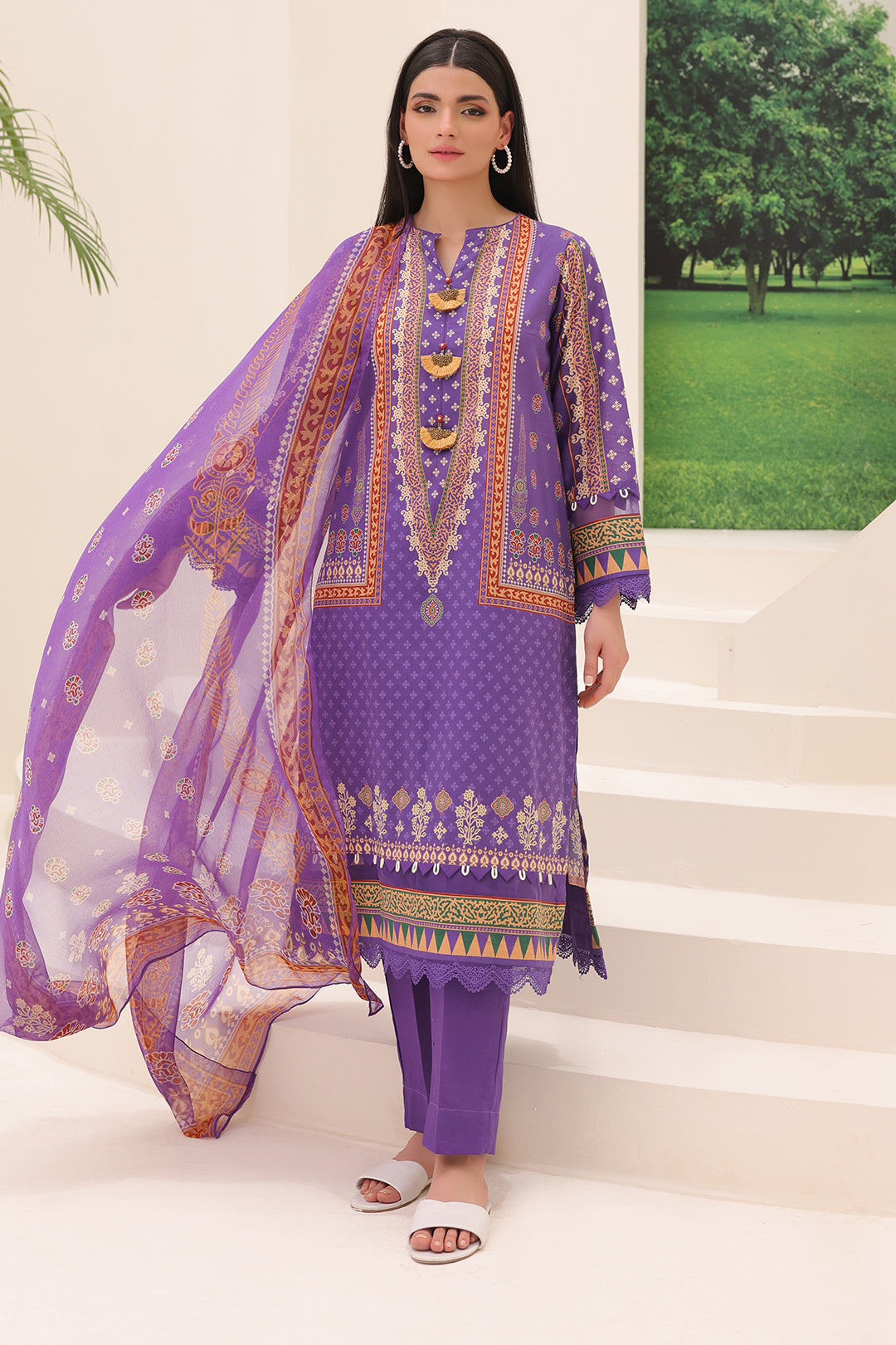 Zellbury | Unstitched 3 Piece Lawn | Shirt Shalwar Dupatta - 1189 -  Zellbury Women Essential Unstitched - Original Designer Dress - House of Maryam