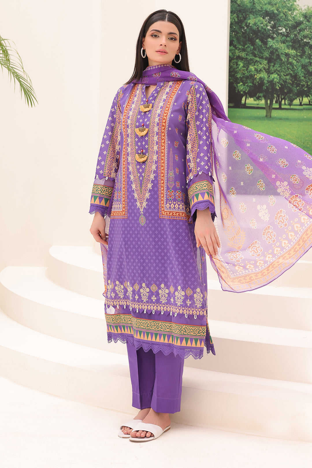 Zellbury | Unstitched 3 Piece Lawn | Shirt Shalwar Dupatta - 1189 -  Zellbury Women Essential Unstitched - Original Designer Dress - House of Maryam