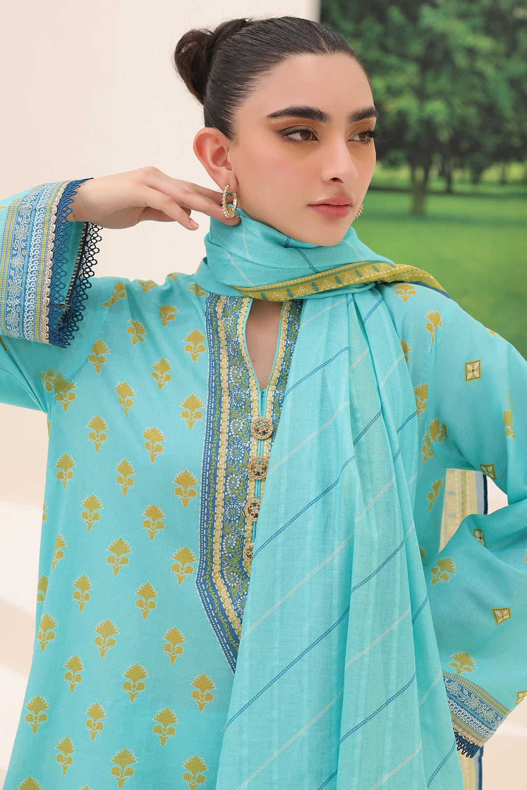 Zellbury | Unstitched 3 Piece Lawn | Shirt Shalwar Dupatta - 1191 -  Zellbury Women Essential Unstitched - Original Designer Dress - House of Maryam