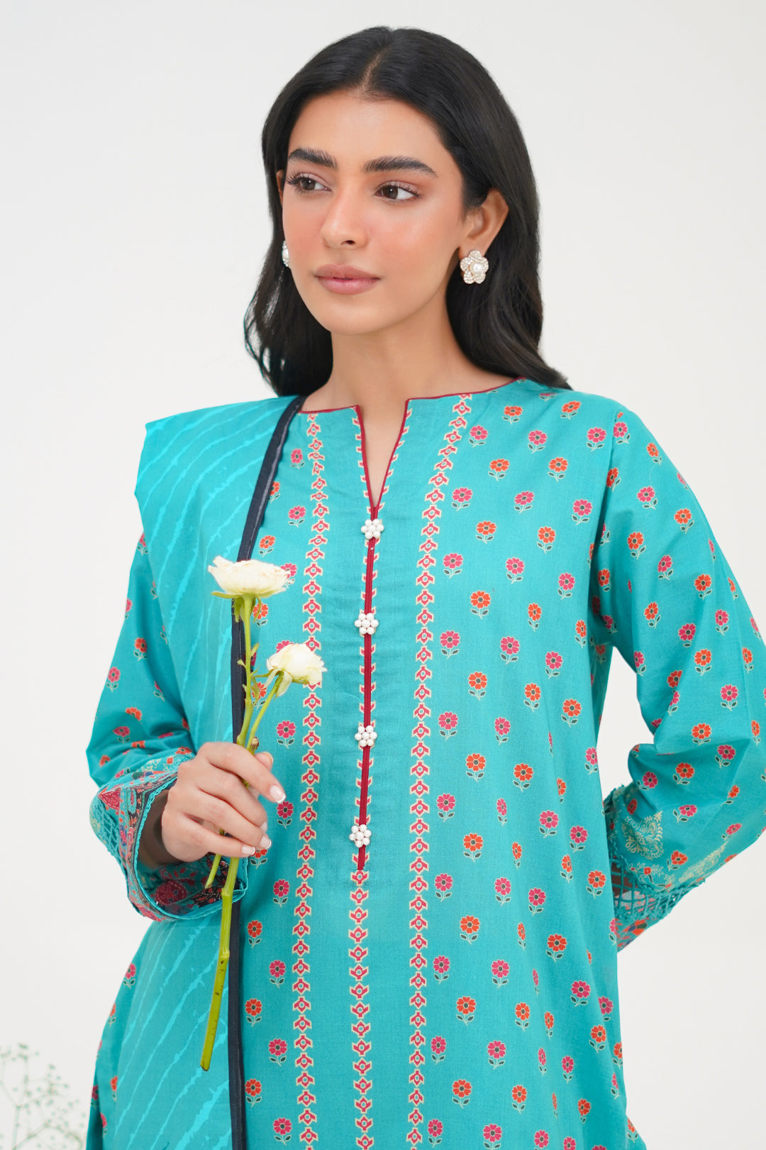 Zellbury | Unstitched 3 Piece Lawn | Shirt Shalwar Dupatta - 1227 -  Zellbury Women Essential Unstitched - Original Designer Dress - House of Maryam