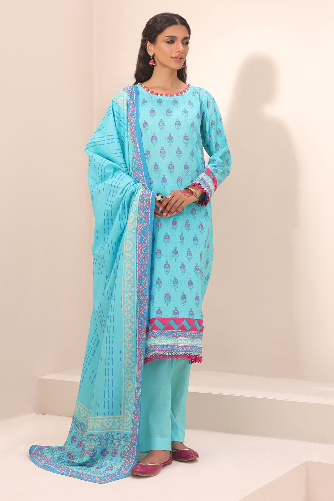 Zellbury | Unstitched 3 Piece Lawn | Shirt Shalwar Dupatta - 1231