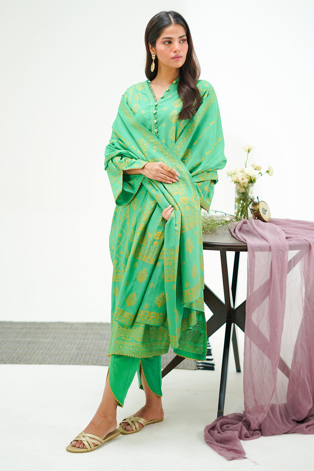 Zellbury | Unstitched 3 Piece Lawn | Shirt Shalwar Dupatta - 1237