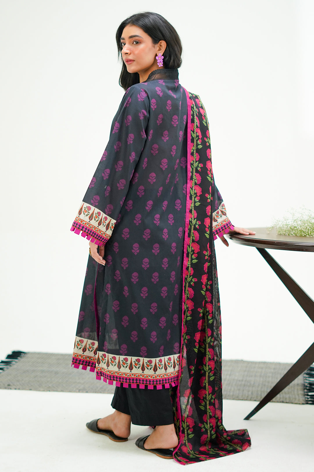 Zellbury | Unstitched 3 Piece Lawn | Shirt Shalwar Dupatta - 1324 -  Zellbury Women Essential Unstitched - Original Designer Dress - House of Maryam