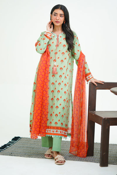 Zellbury | Unstitched 3 Piece Lawn | Shirt Shalwar Dupatta - 1325 -  Zellbury Women Essential Unstitched - Original Designer Dress - House of Maryam