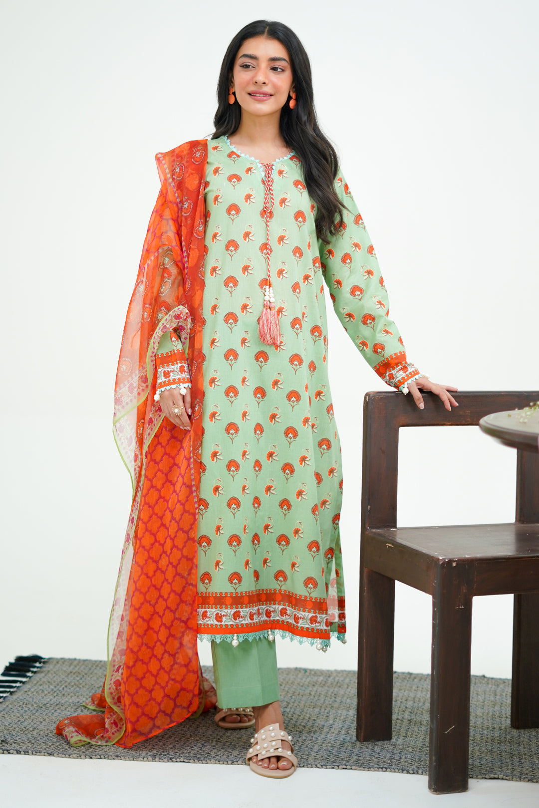 Zellbury | Unstitched 3 Piece Lawn | Shirt Shalwar Dupatta - 1325 -  Zellbury Women Essential Unstitched - Original Designer Dress - House of Maryam