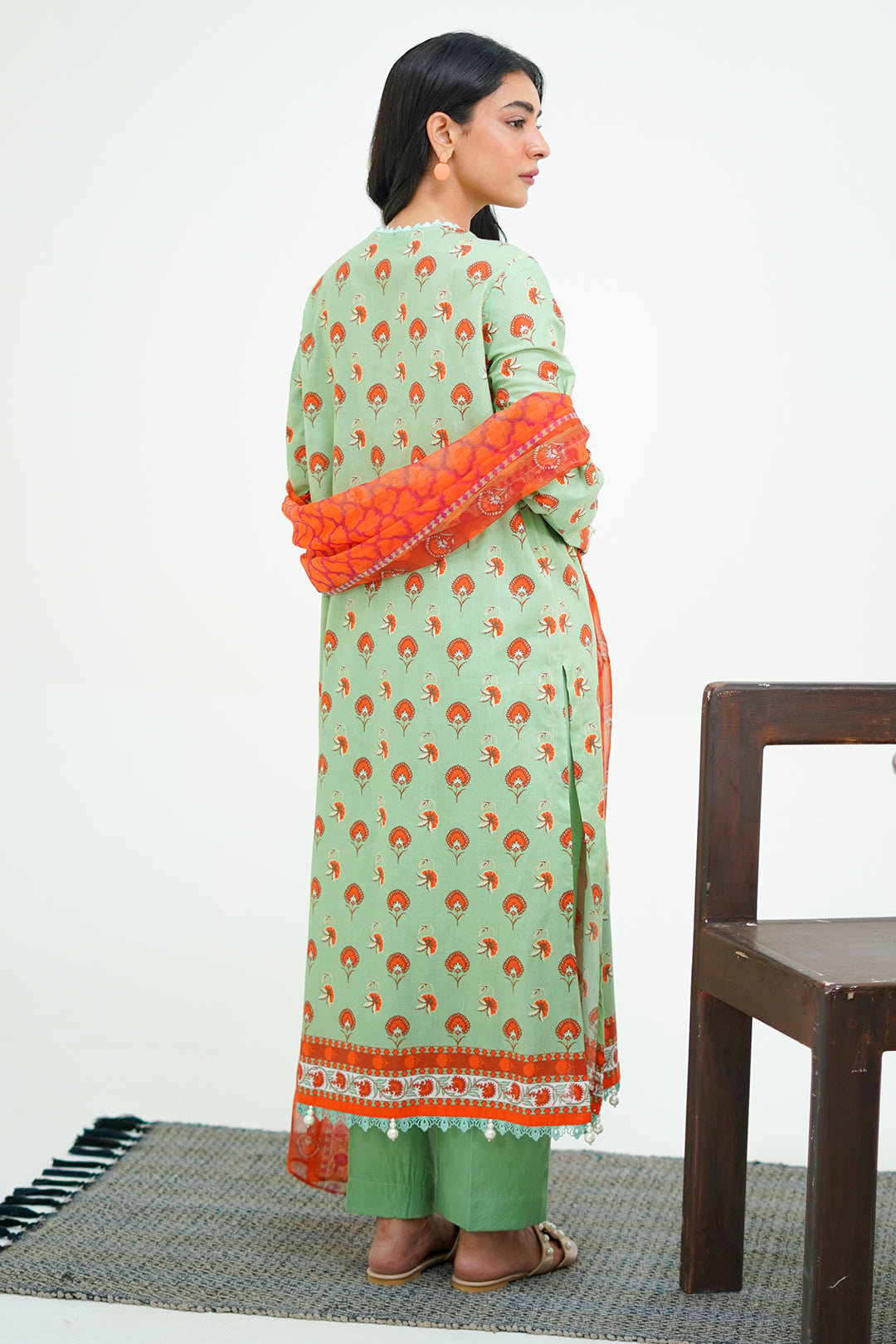Zellbury | Unstitched 3 Piece Lawn | Shirt Shalwar Dupatta - 1325 -  Zellbury Women Essential Unstitched - Original Designer Dress - House of Maryam