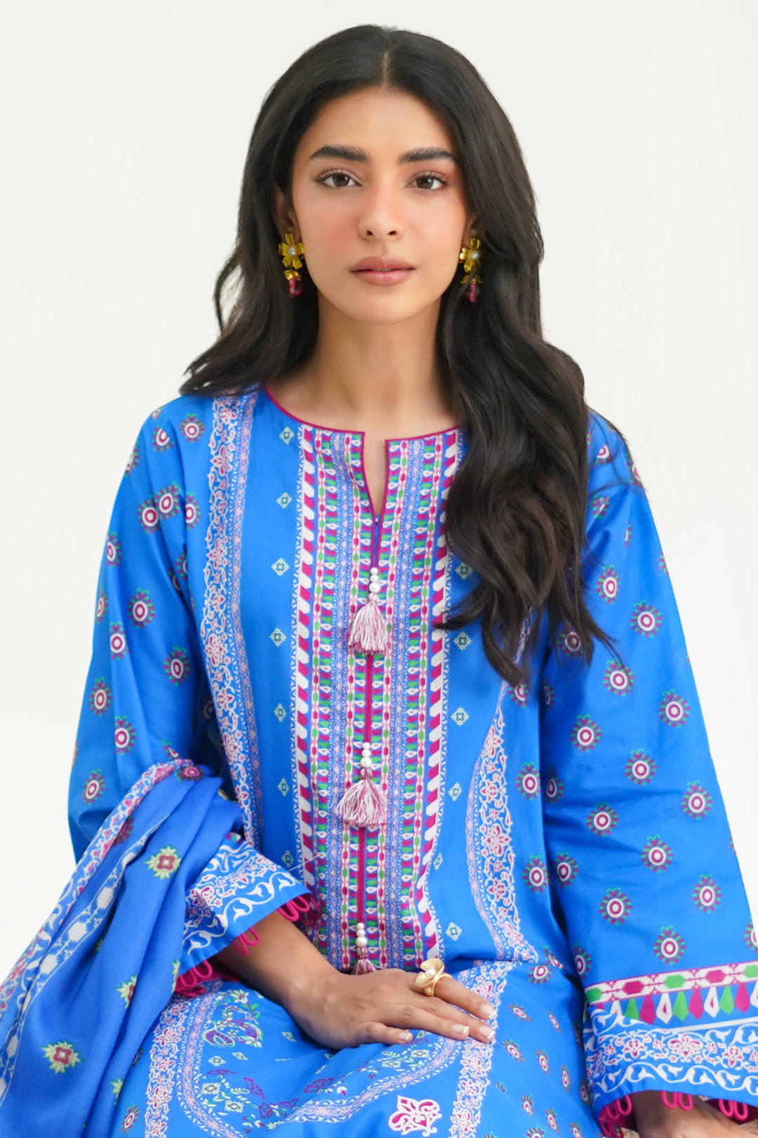 Zellbury | Unstitched 3 Piece Lawn | Shirt Shalwar Dupatta - 1326 -  Zellbury Women Essential Unstitched - Original Designer Dress - House of Maryam