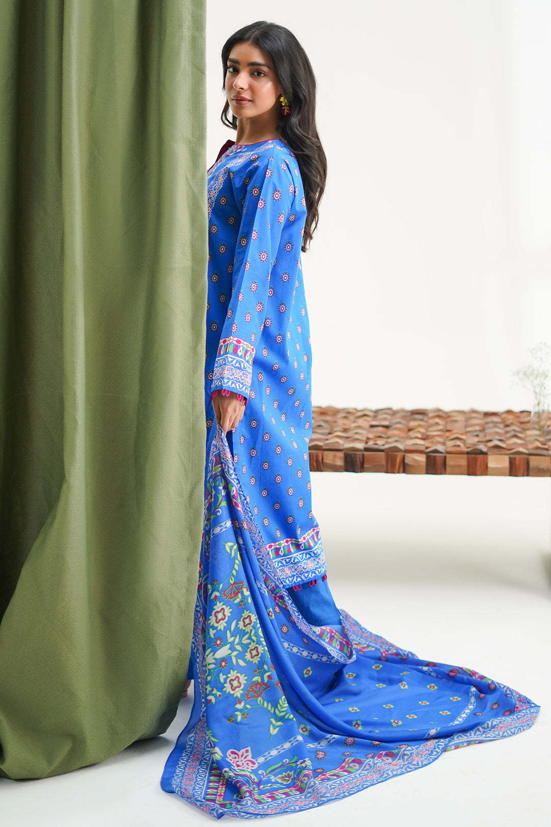 Zellbury | Unstitched 3 Piece Lawn | Shirt Shalwar Dupatta - 1326 -  Zellbury Women Essential Unstitched - Original Designer Dress - House of Maryam