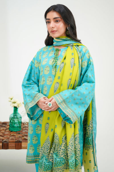 Zellbury | Unstitched 3 Piece Lawn | Shirt Shalwar Dupatta - 1328 -  Zellbury Women Essential Unstitched - Original Designer Dress - House of Maryam