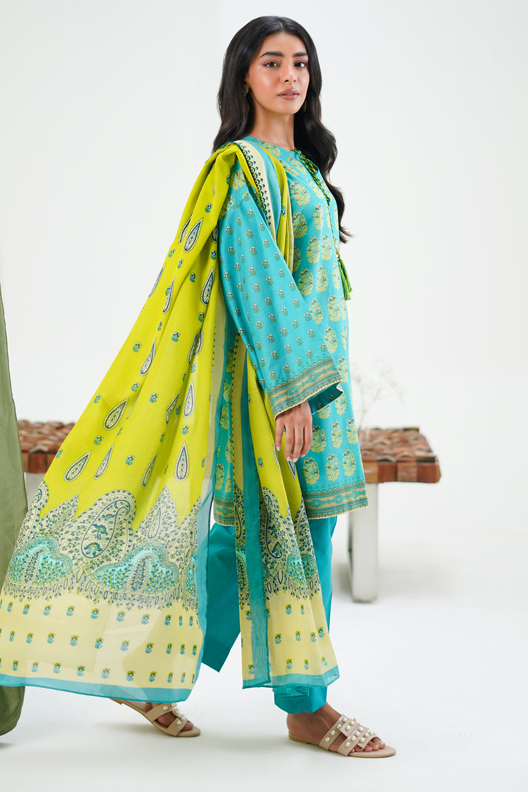 Zellbury | Unstitched 3 Piece Lawn | Shirt Shalwar Dupatta - 1328 -  Zellbury Women Essential Unstitched - Original Designer Dress - House of Maryam