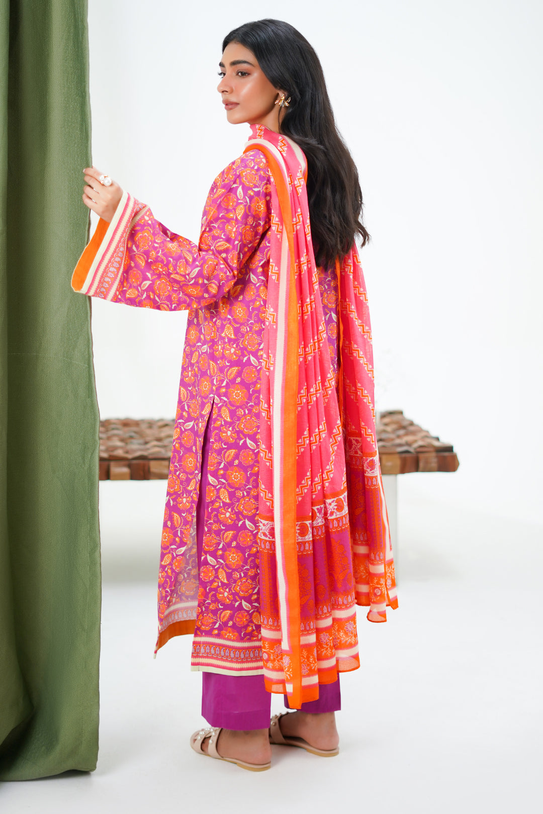 Zellbury | Unstitched 3 Piece Lawn | Shirt Shalwar Dupatta - 1421 -  Zellbury Women Essential Unstitched - Original Designer Dress - House of Maryam