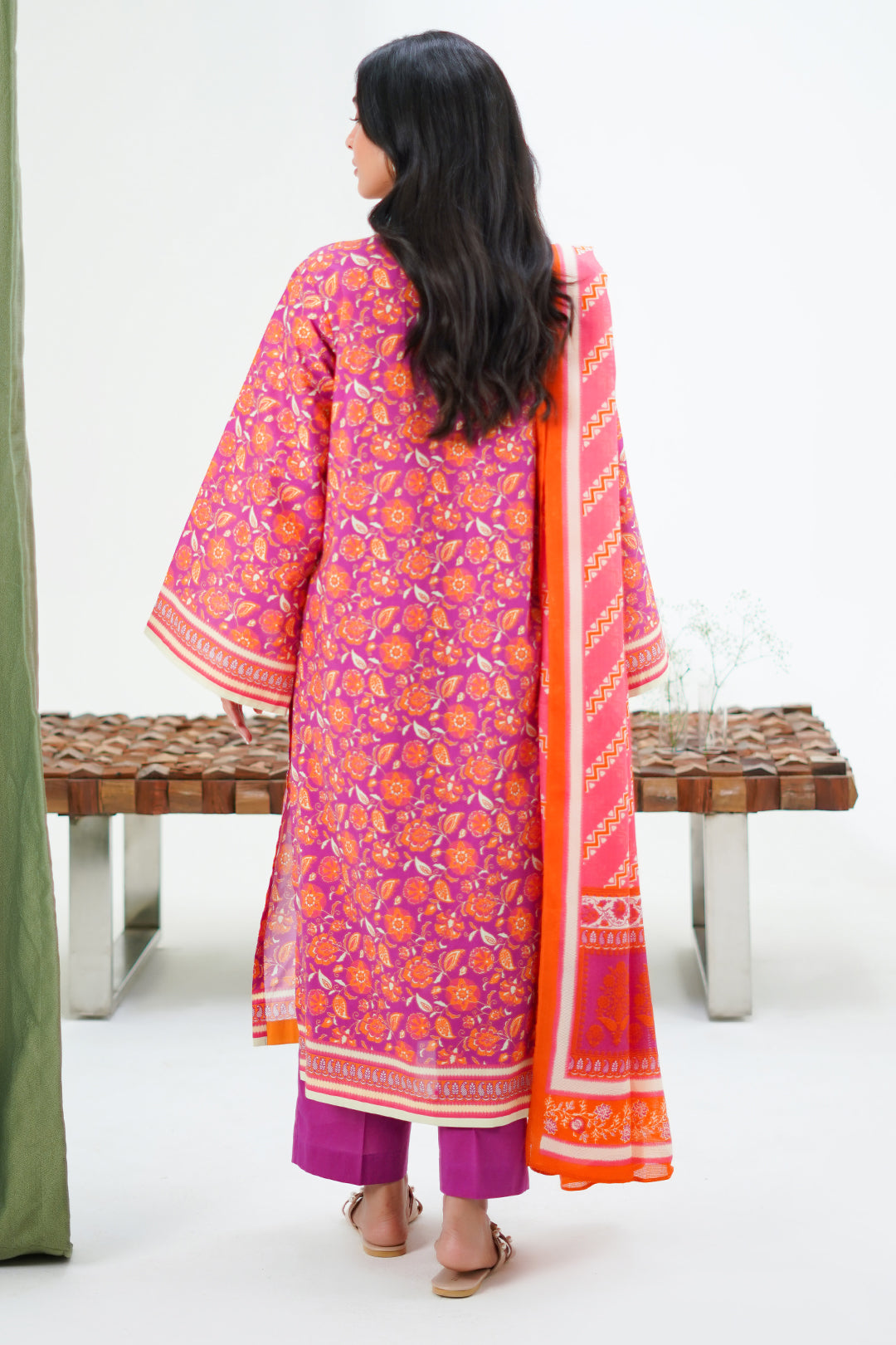 Zellbury | Unstitched 3 Piece Lawn | Shirt Shalwar Dupatta - 1421 -  Zellbury Women Essential Unstitched - Original Designer Dress - House of Maryam