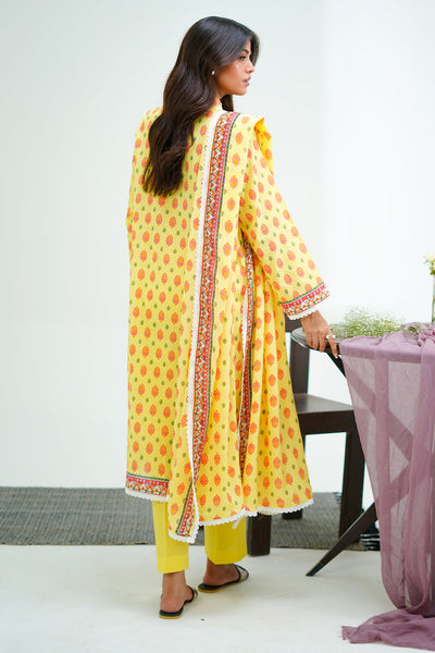 Zellbury | Unstitched 3 Piece Lawn | Shirt Shalwar Dupatta - 1503 -  Zellbury Women Essential Unstitched - Original Designer Dress - House of Maryam