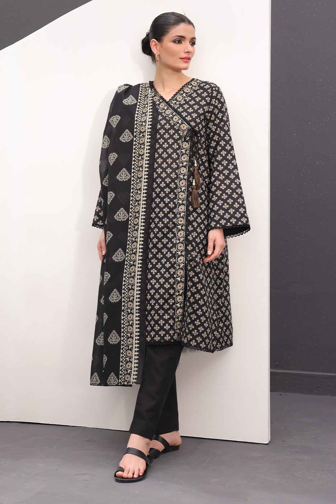 Zellbury | Unstitched 3 Piece Lawn | Shirt Shalwar Dupatta - 1507 -  Zellbury Women Essential Unstitched - Original Designer Dress - House of Maryam