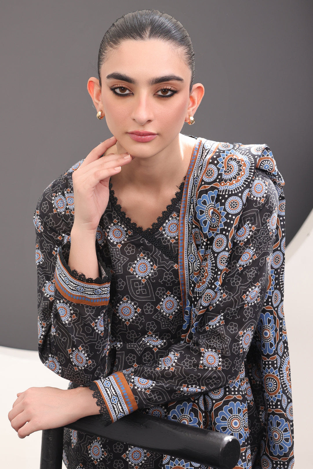 Zellbury | Unstitched 3 Piece Lawn | Shirt Shalwar Dupatta - 1508 -  Zellbury Women Essential Unstitched - Original Designer Dress - House of Maryam