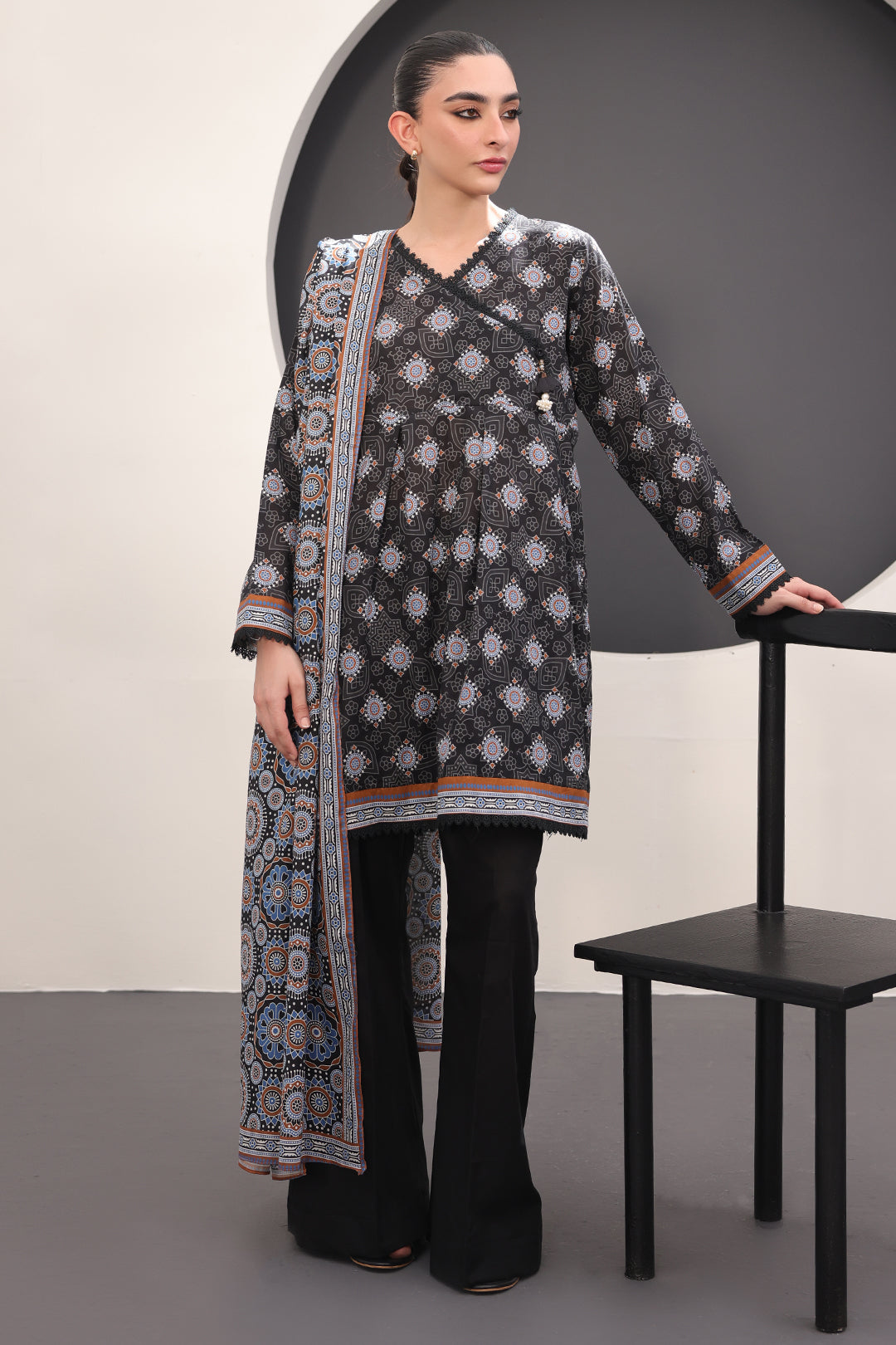 Zellbury | Unstitched 3 Piece Lawn | Shirt Shalwar Dupatta - 1508 -  Zellbury Women Essential Unstitched - Original Designer Dress - House of Maryam