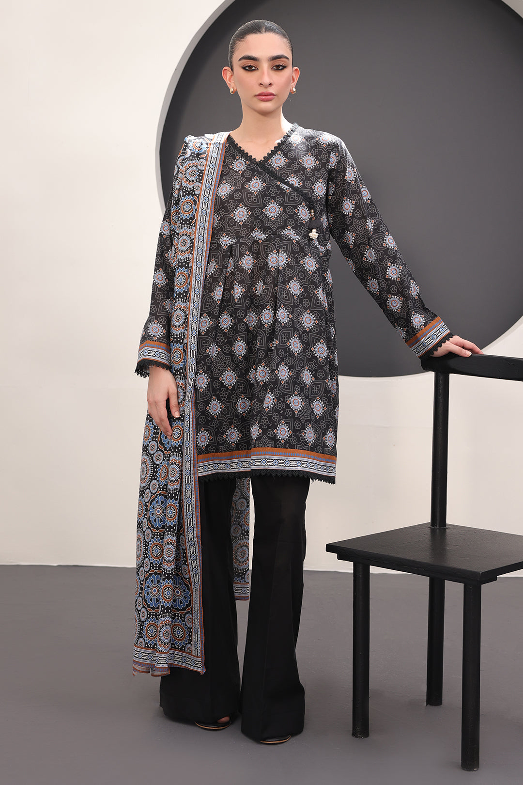 Zellbury | Unstitched 3 Piece Lawn | Shirt Shalwar Dupatta - 1508 -  Zellbury Women Essential Unstitched - Original Designer Dress - House of Maryam