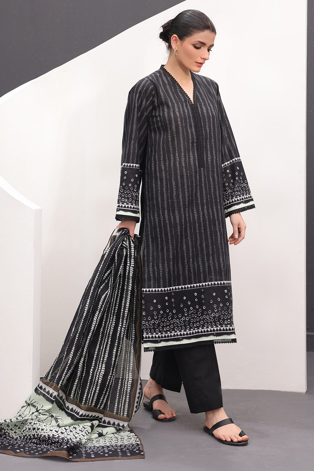 Zellbury | Unstitched 3 Piece Lawn | Shirt Shalwar Dupatta - 1509 -  Zellbury Women Essential Unstitched - Original Designer Dress - House of Maryam