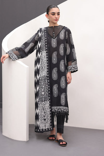 Zellbury | Unstitched 3 Piece Lawn | Shirt Shalwar Dupatta - 1525 -  Zellbury Women Essential Unstitched - Original Designer Dress - House of Maryam