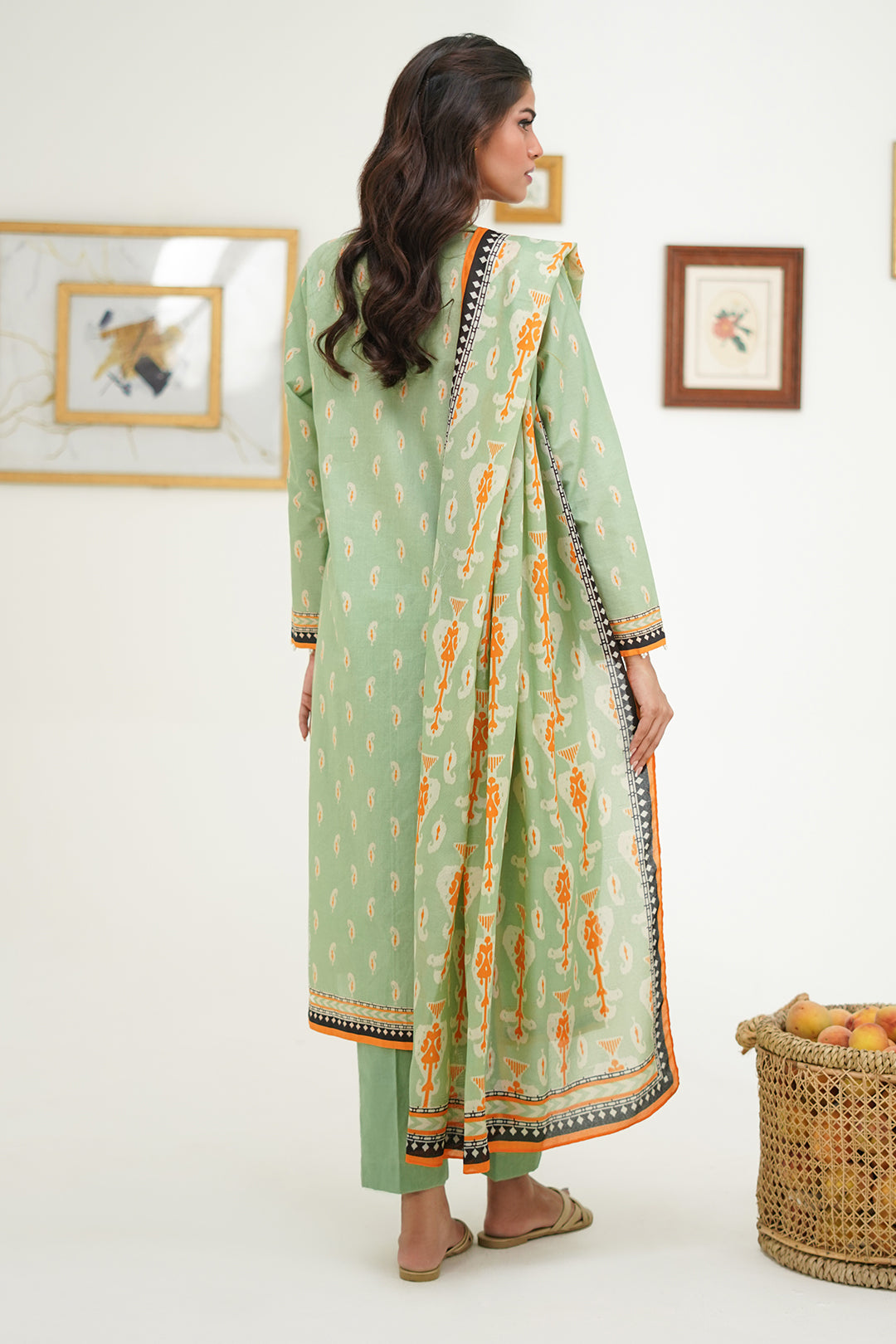 Zellbury | Unstitched 3 Piece Lawn | Shirt Shalwar Dupatta - 1572 -  Zellbury Women Essential Unstitched - Original Designer Dress - House of Maryam