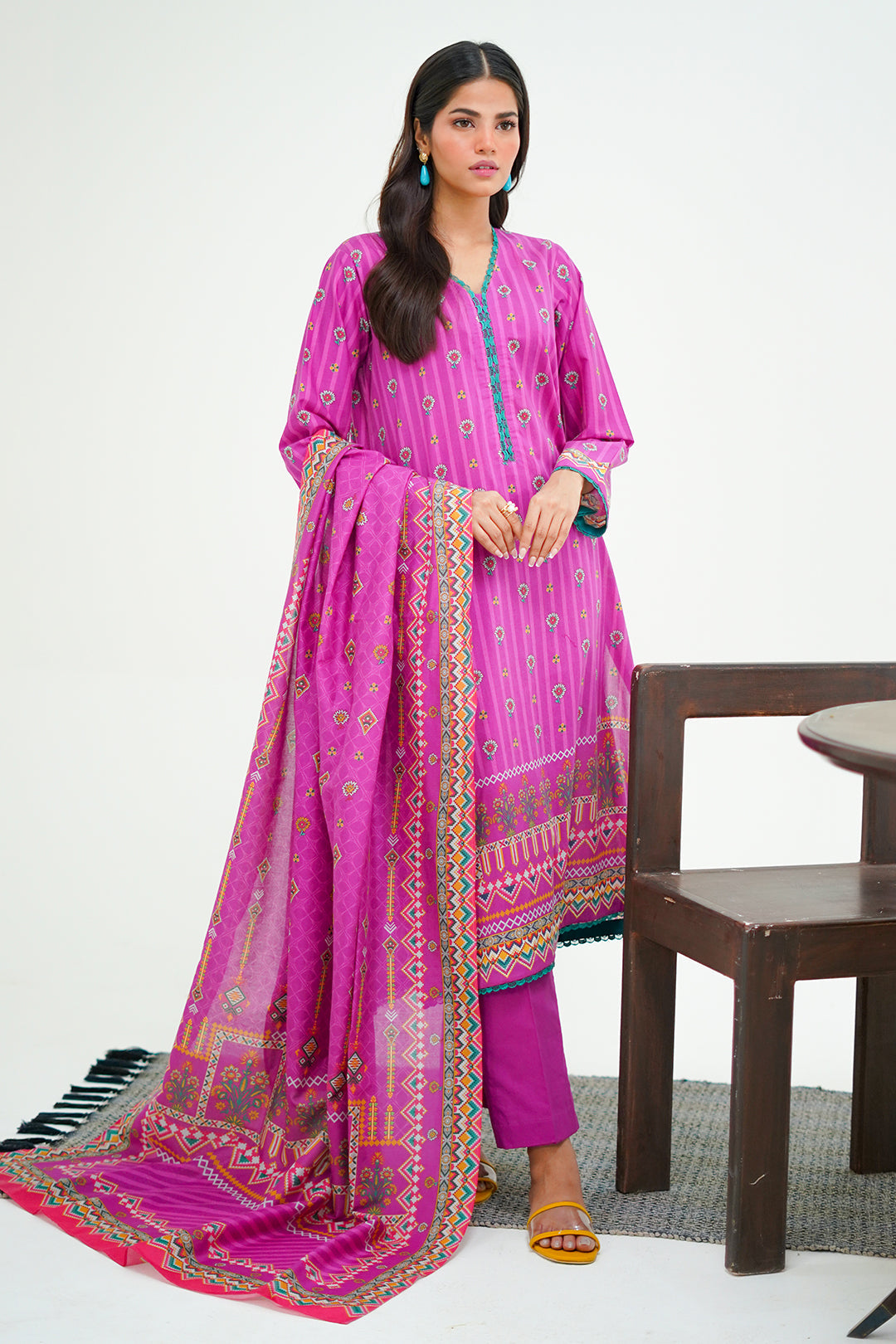 Zellbury | Unstitched 3 Piece Lawn | Shirt Shalwar Dupatta - 1671