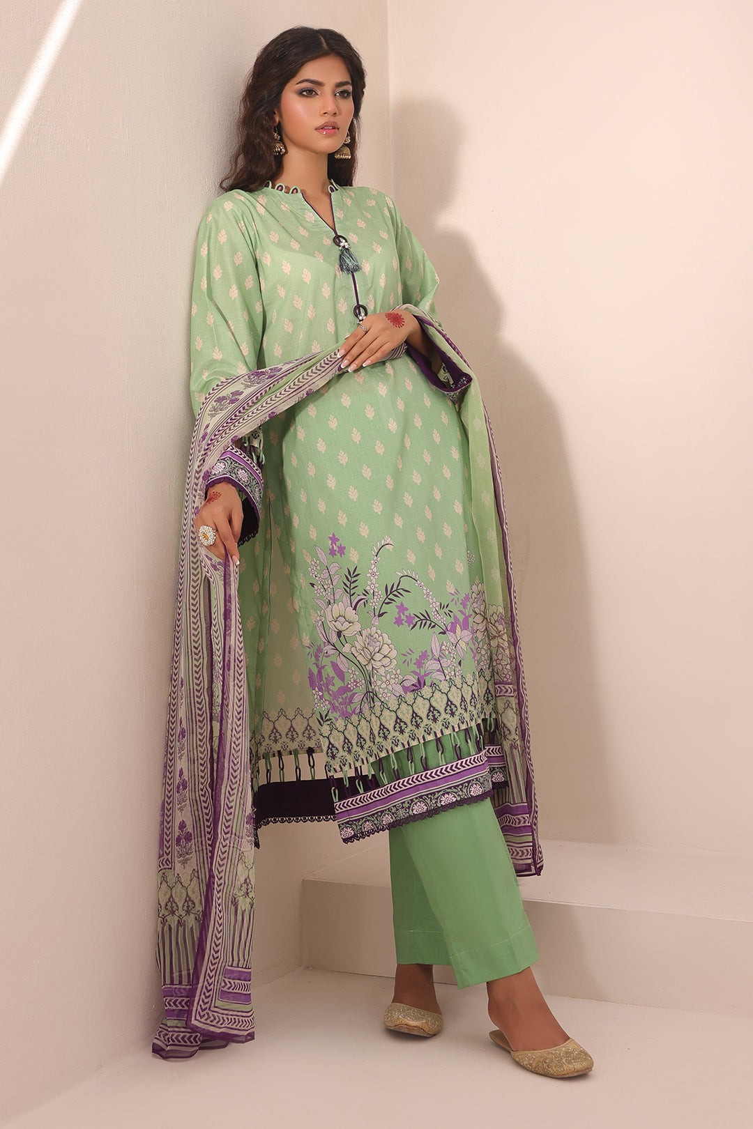 Zellbury | Unstitched 3 Piece Lawn | Shirt Shalwar Dupatta - 1696