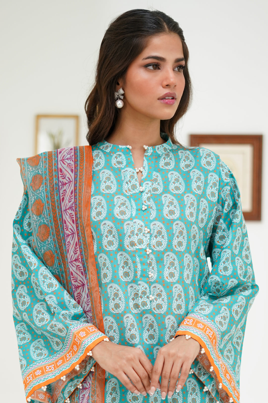 Zellbury | Unstitched 3 Piece Lawn | Shirt Shalwar Dupatta - 1721 -  Zellbury Women Essential Unstitched - Original Designer Dress - House of Maryam