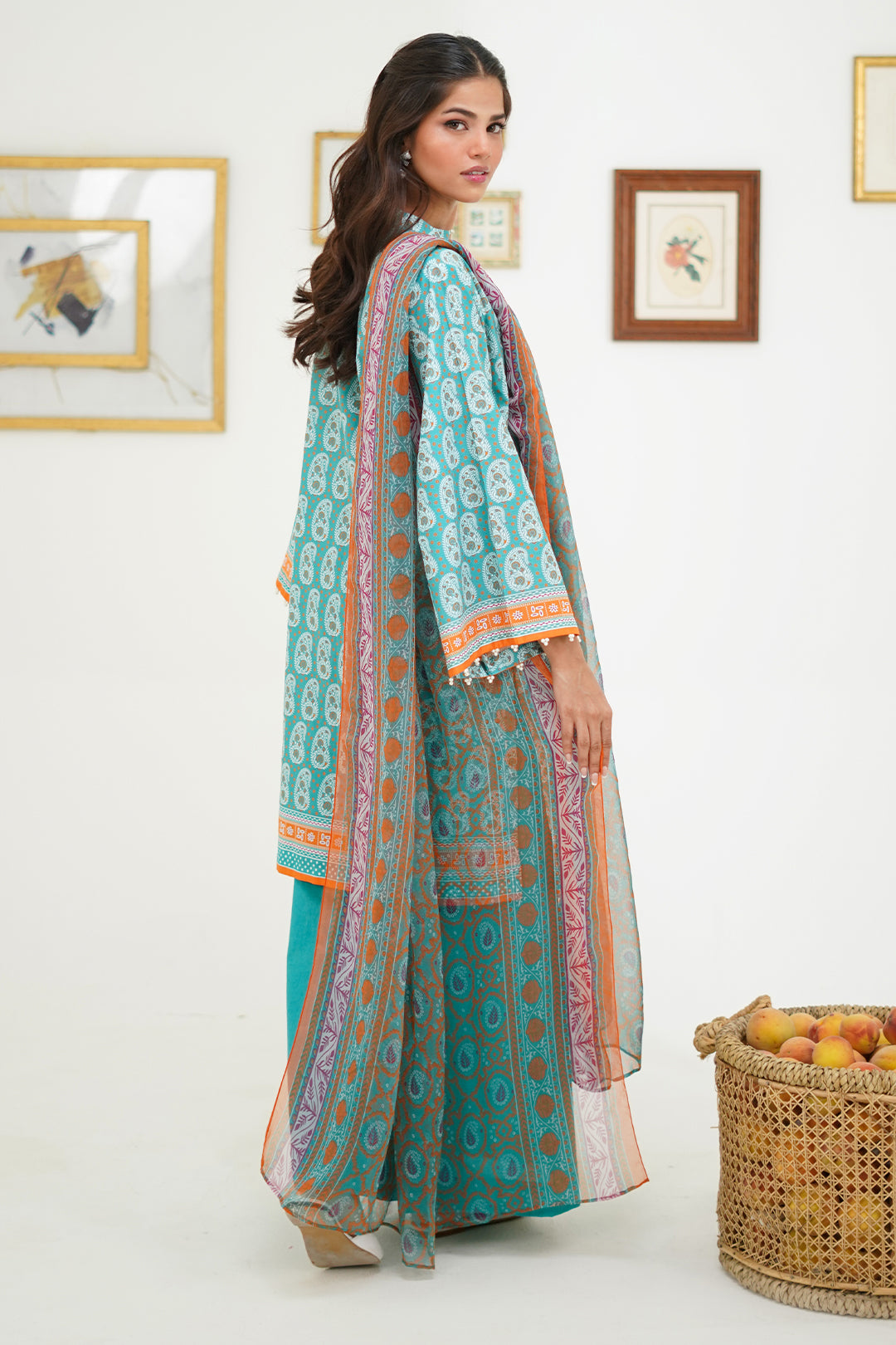 Zellbury | Unstitched 3 Piece Lawn | Shirt Shalwar Dupatta - 1721 -  Zellbury Women Essential Unstitched - Original Designer Dress - House of Maryam