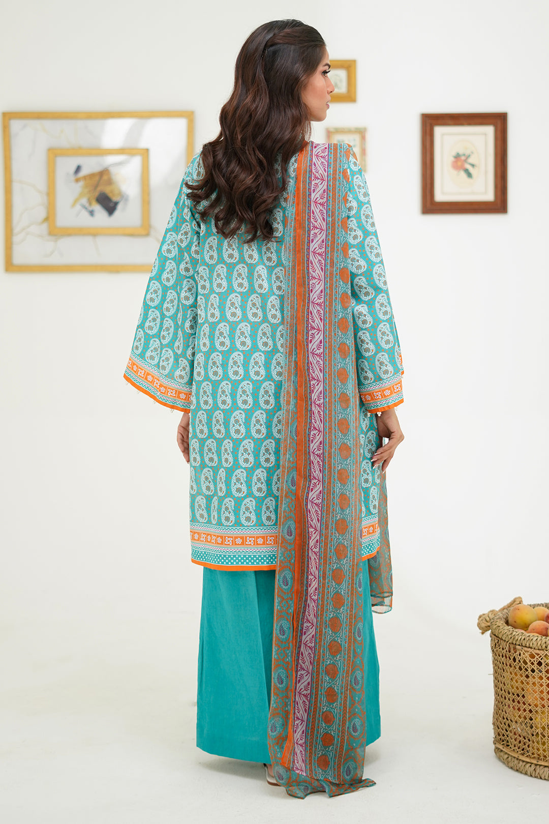 Zellbury | Unstitched 3 Piece Lawn | Shirt Shalwar Dupatta - 1721 -  Zellbury Women Essential Unstitched - Original Designer Dress - House of Maryam
