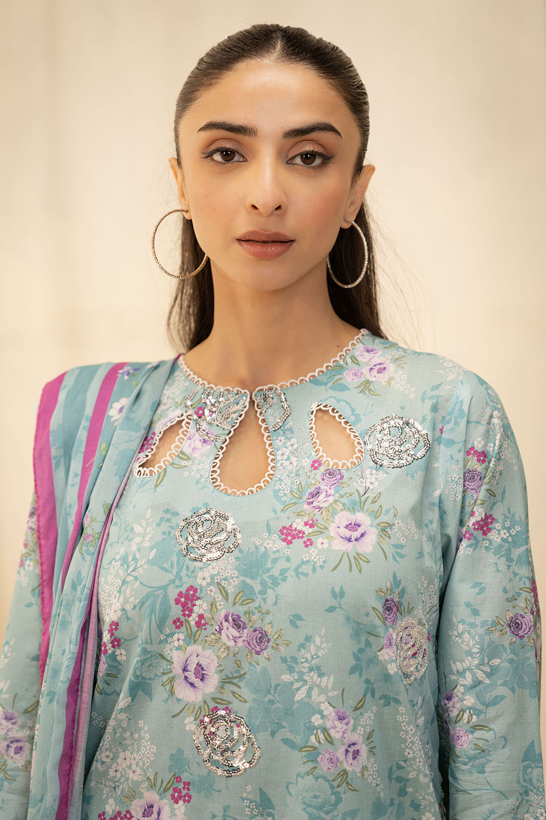 Zellbury | Unstitched 2 Piece Lawn | Embroidered Shirt Dupatta - 0021 -  Zellbury Women Essential Unstitched - Original Designer Dress - House of Maryam