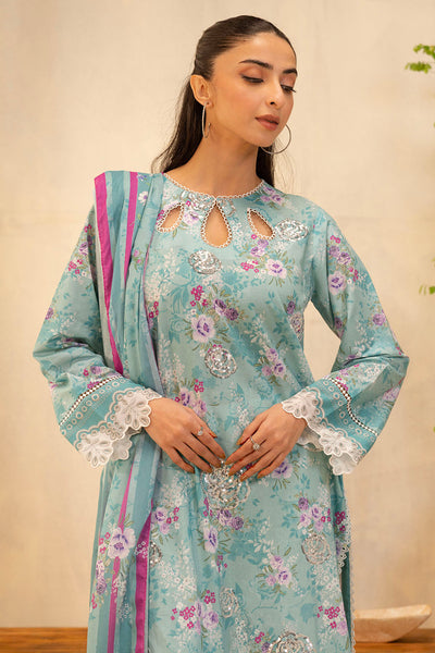 Zellbury | Unstitched 2 Piece Lawn | Embroidered Shirt Dupatta - 0021 -  Zellbury Women Essential Unstitched - Original Designer Dress - House of Maryam