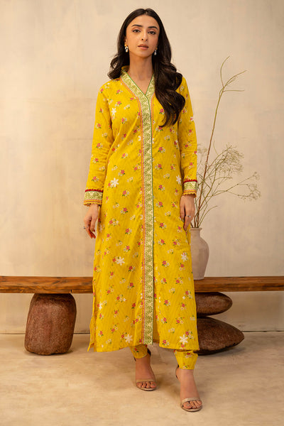 Zellbury | Unstitched 2 Piece Lawn | Embroidered Shirt Shalwar - 0098 -  Zellbury Women Essential Unstitched - Original Designer Dress - House of Maryam