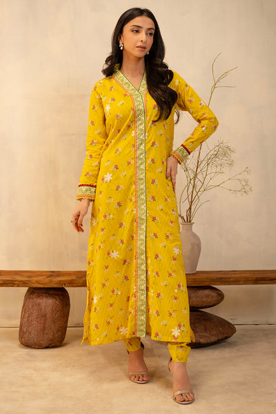 Zellbury | Unstitched 2 Piece Lawn | Embroidered Shirt Shalwar - 0098 -  Zellbury Women Essential Unstitched - Original Designer Dress - House of Maryam