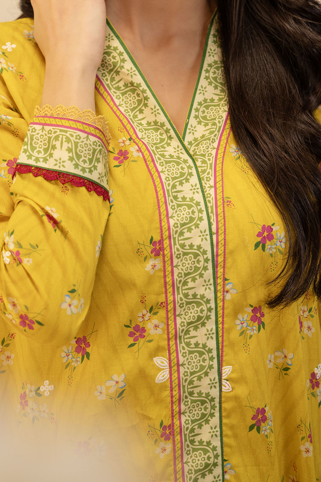 Zellbury | Unstitched 2 Piece Lawn | Embroidered Shirt Shalwar - 0098