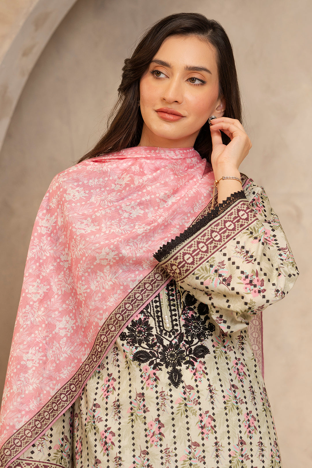 Zellbury | Unstitched 2 Piece Lawn | Embroidered Shirt Dupatta - 0103 -  Zellbury Women Essential Unstitched - Original Designer Dress - House of Maryam